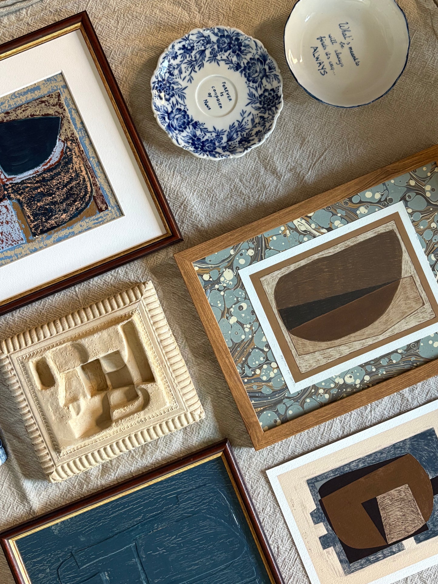 decoratief wandbordje "winter blues"