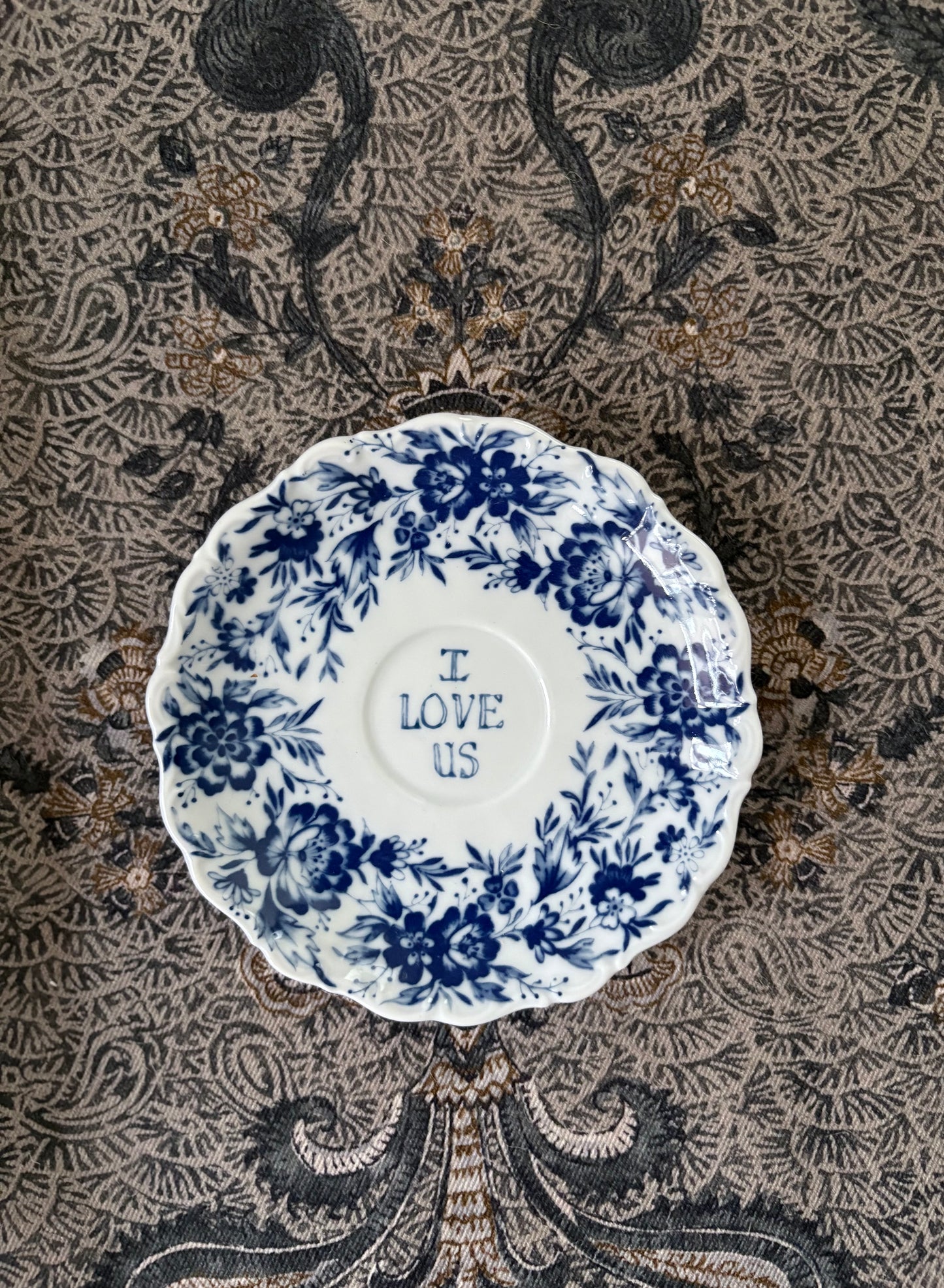 decoratief wandbordje " winter blues"