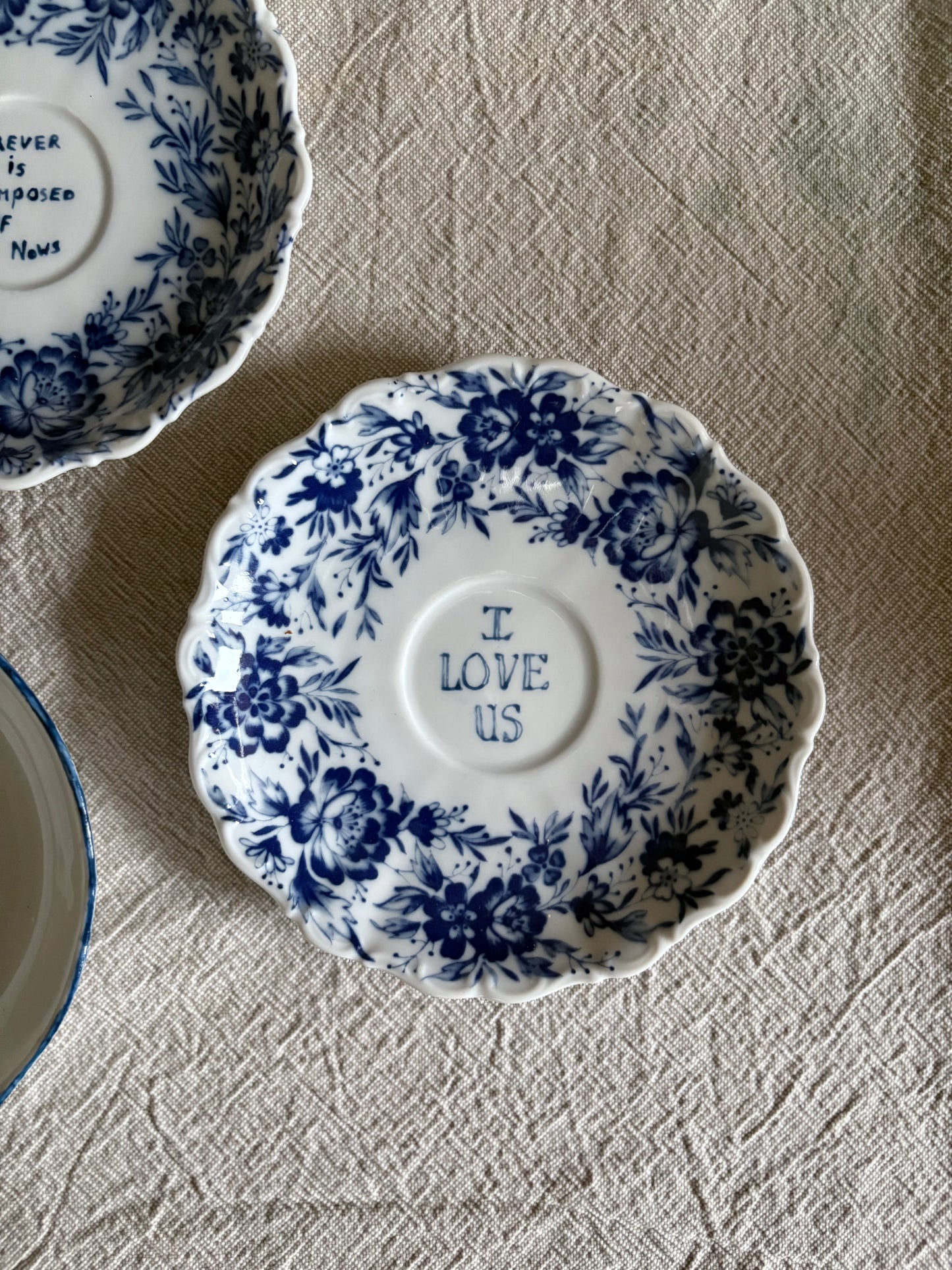 decoratief wandbordje " winter blues"