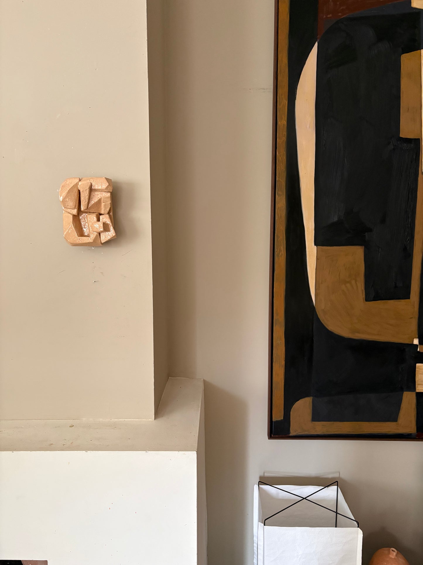 Carved wall sculp light